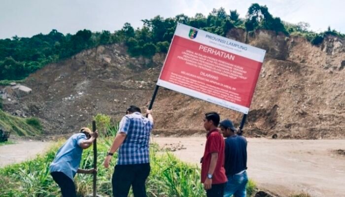 Tambang Ilegal di Sukabumi Bandarlampung Ditutup, Rehabilitasi Segera Dilakukan
