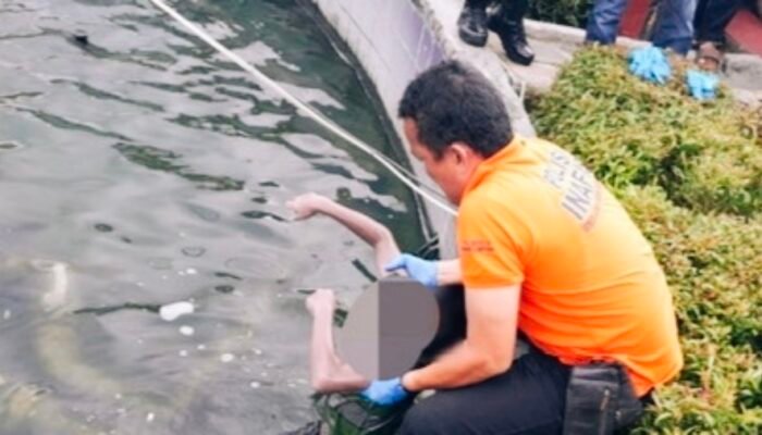 Seorang Remaja Tewas Saat Bermain di Kolam Tugu Pengantin JPO Siger, Rekaman CCTV Ungkap Momen Kejadian
